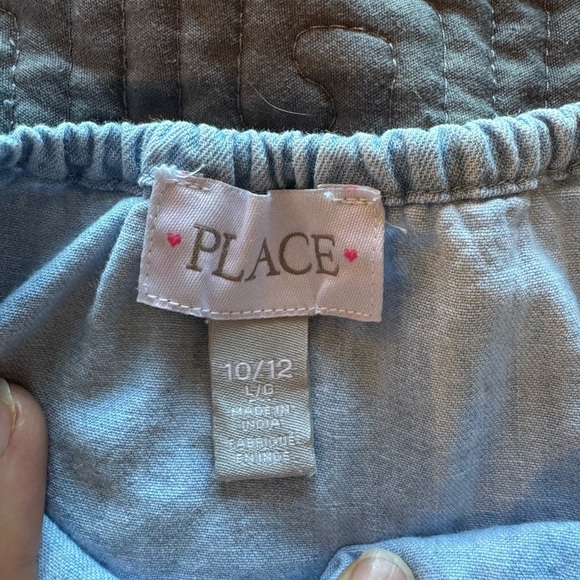 Children’s Place Light Denim Blue Casual Kids Dress - Picture 2 of 3